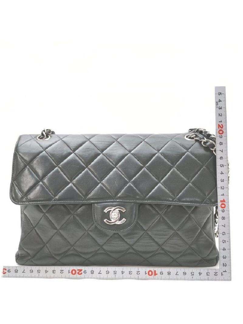 Chanel Rare Double Face Quilted Lambskin Jumbo Classic Flap Chain Bag 861792 3