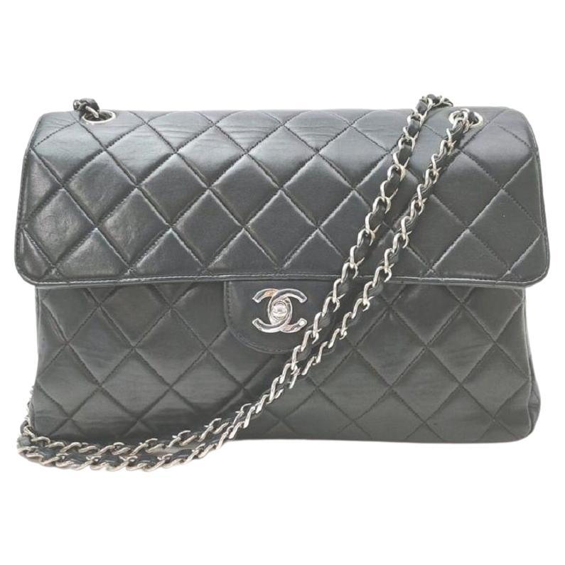 Chanel Rare Double Face Quilted Lambskin Jumbo Classic Flap Chain Bag 861792