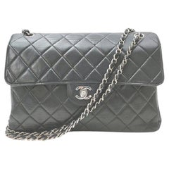 Chanel Rare Double Face Quilted Lambskin Jumbo Classic Flap Chain Bag 861792