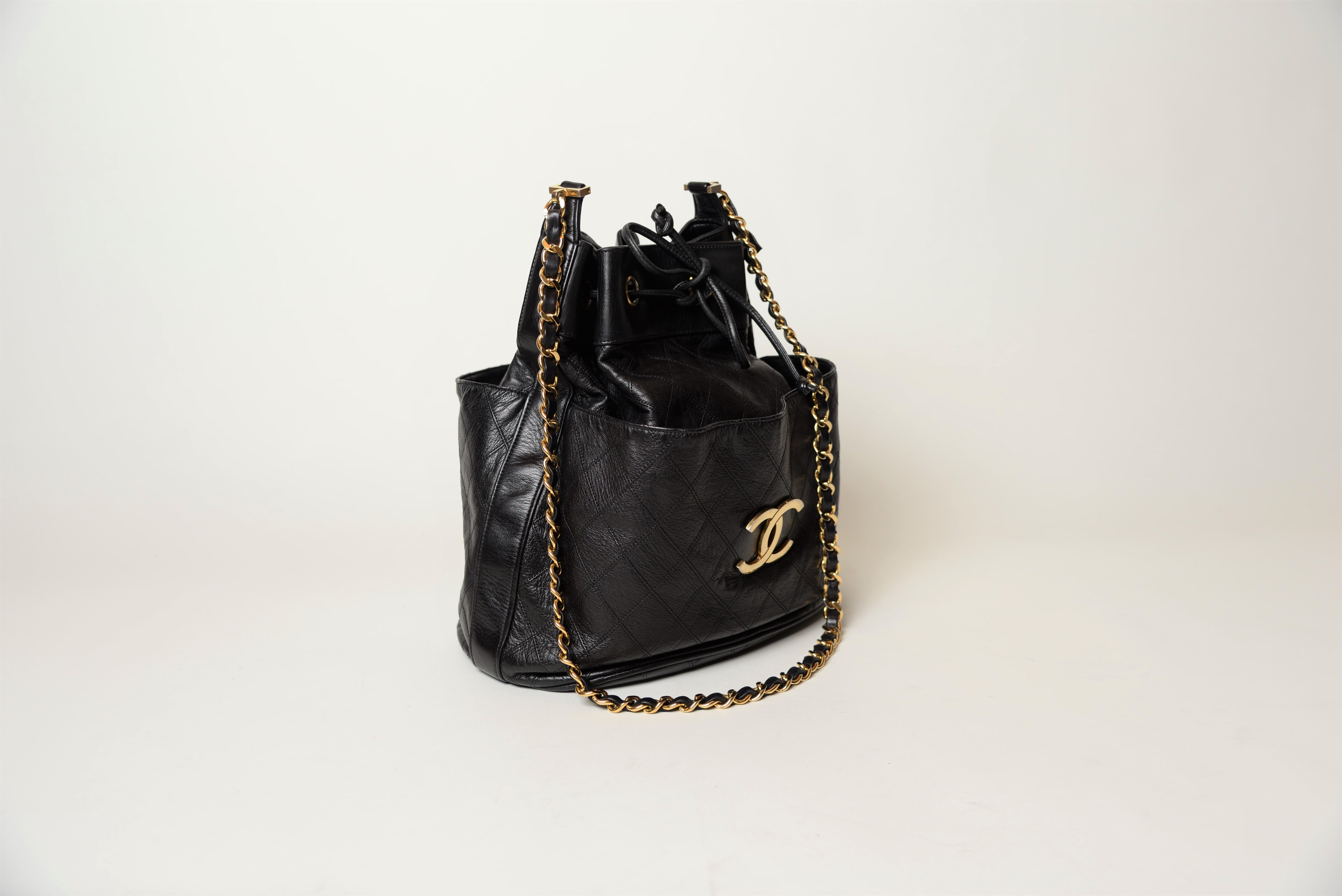 chanel drawstring bag vintage