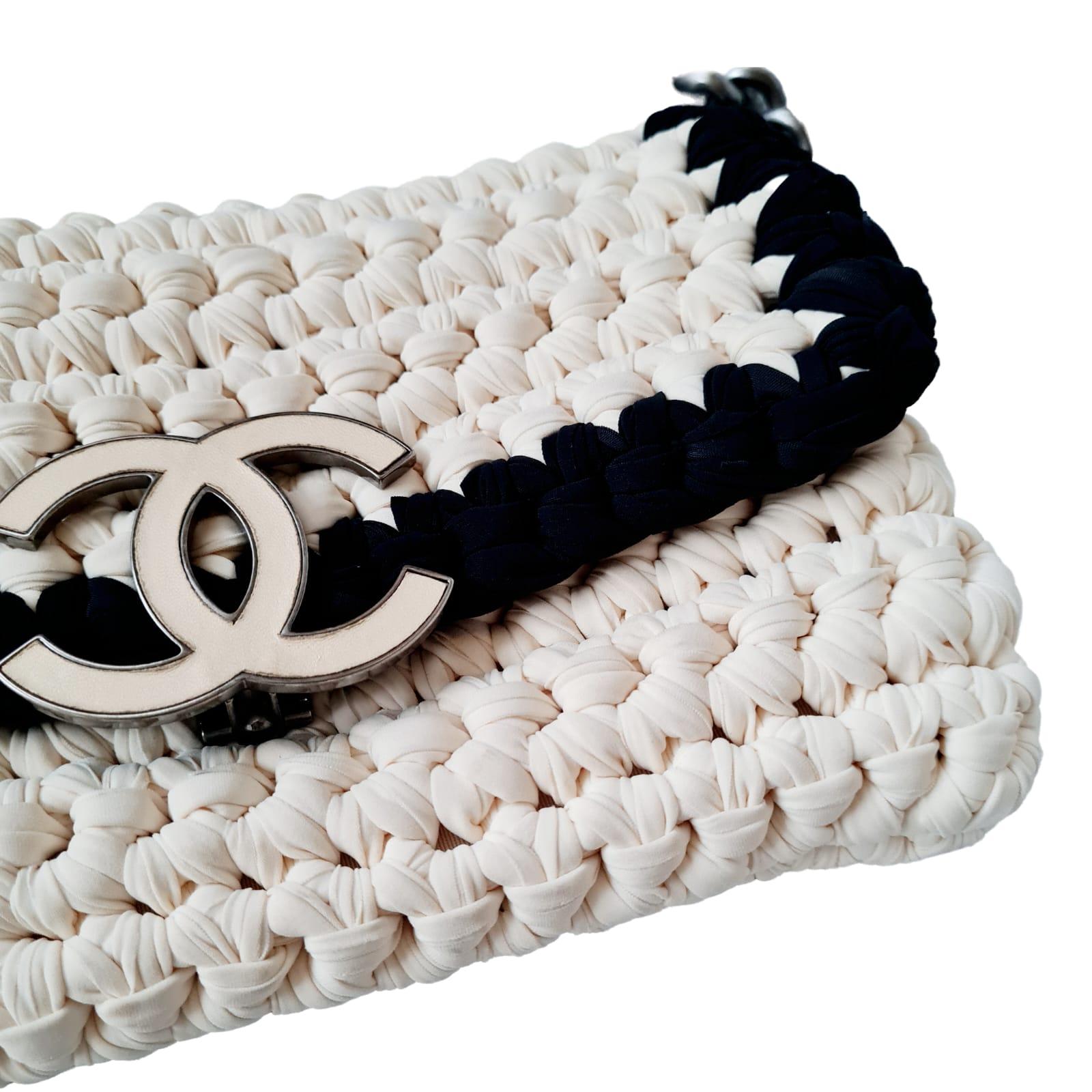 Chanel Fancy Crochet Flap Bag 6