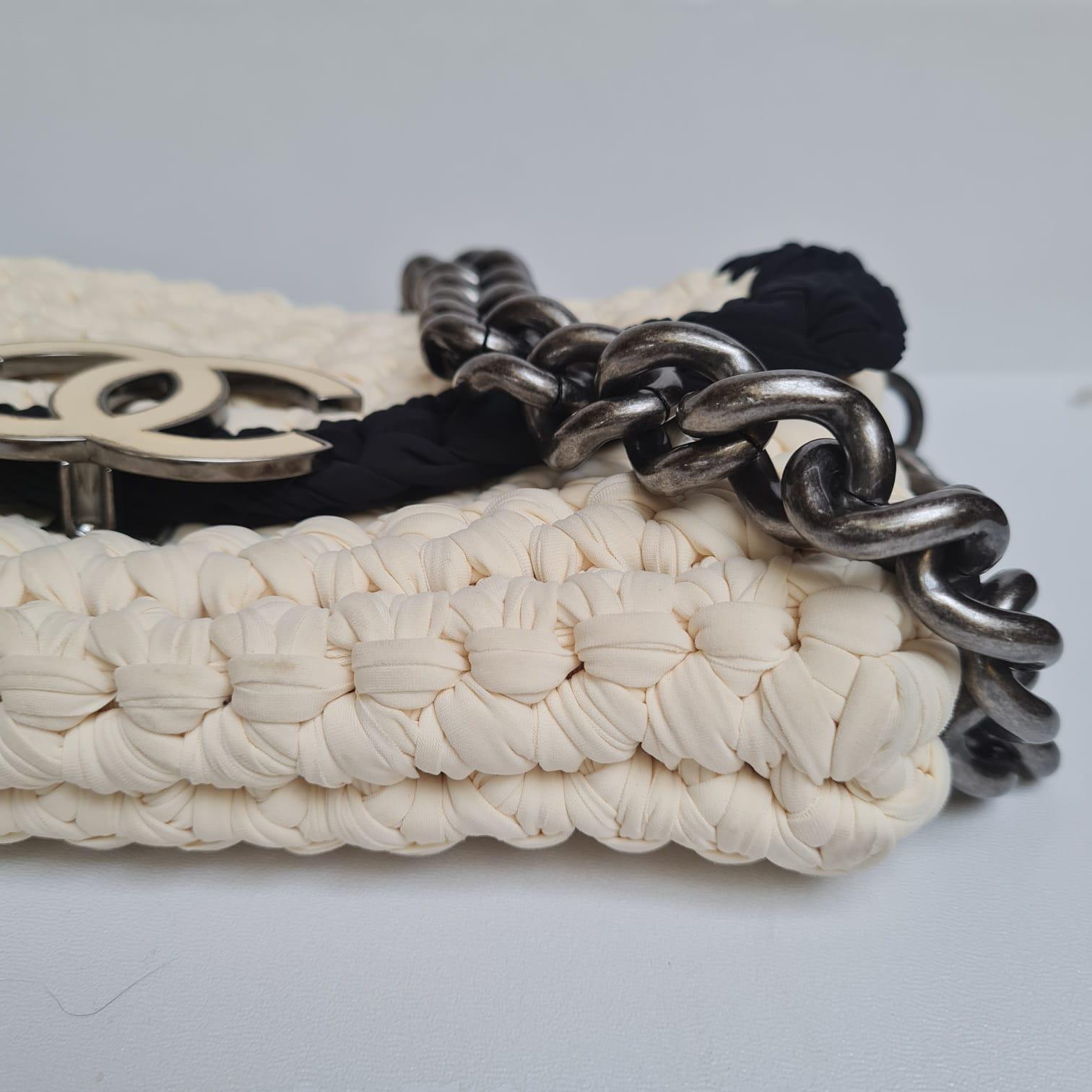Chanel Fancy Crochet Flap Bag 11