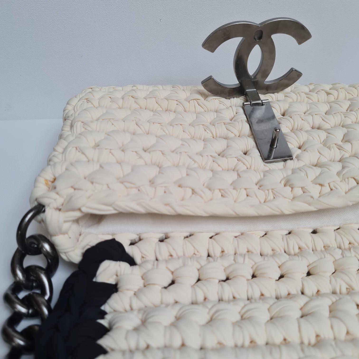 Chanel Fancy Crochet Flap Bag 12