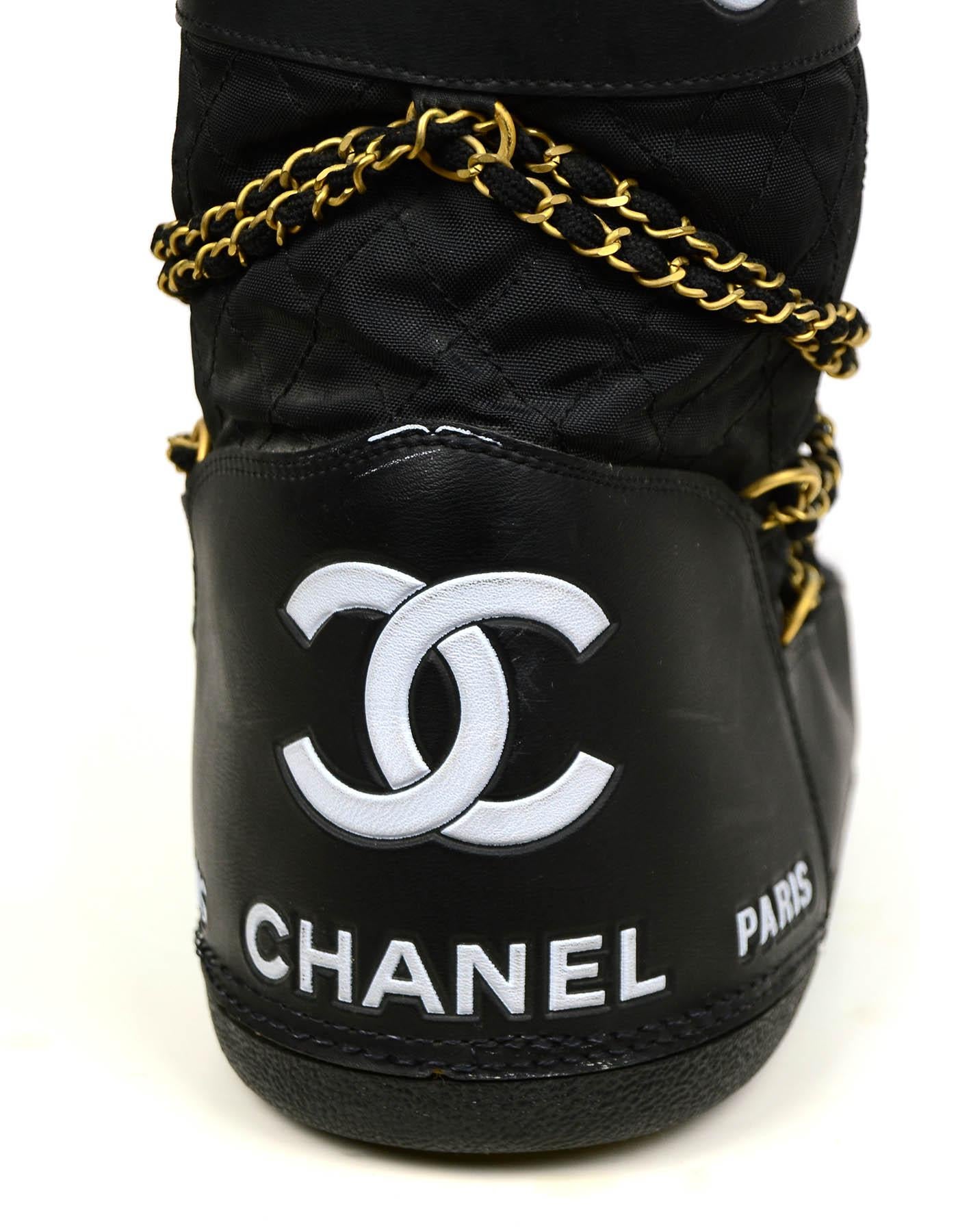 Chanel Rare Iconic 1990’s Vintage Moon Boots sz 41-43 3
