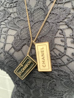 Chanel Rare ID Dog Tags Charm Necklace