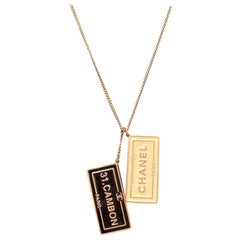 Chanel Rare ID Dog Tags Charm Necklace 