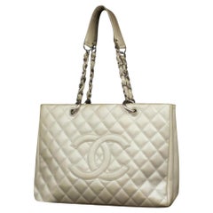 Chanel Rare Iridescent Pearl Caviar Grand Shopping Tote GST 230471