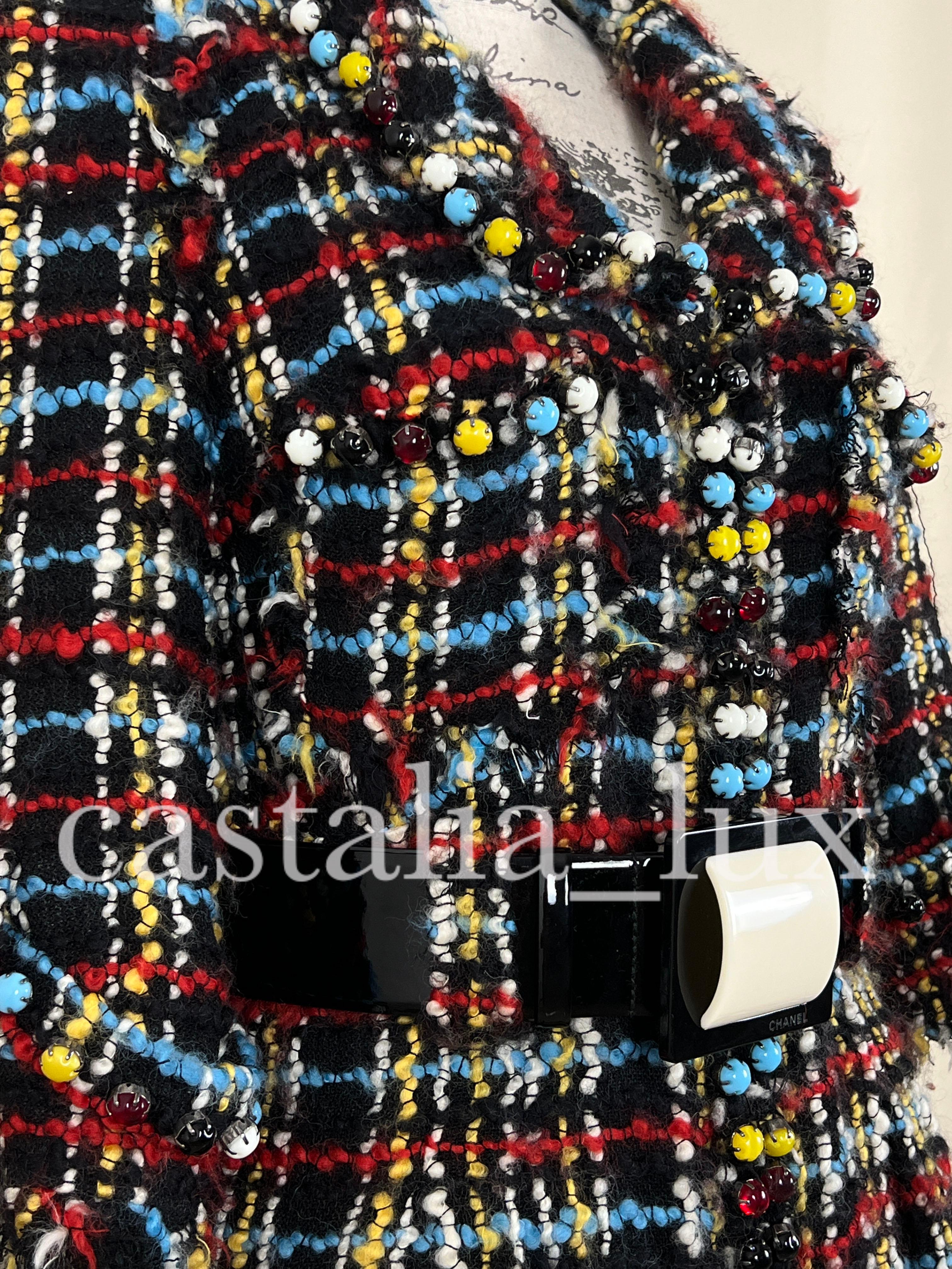 Chanel Rare Jewel Charms Tweed Jacket with Logo Belt 11