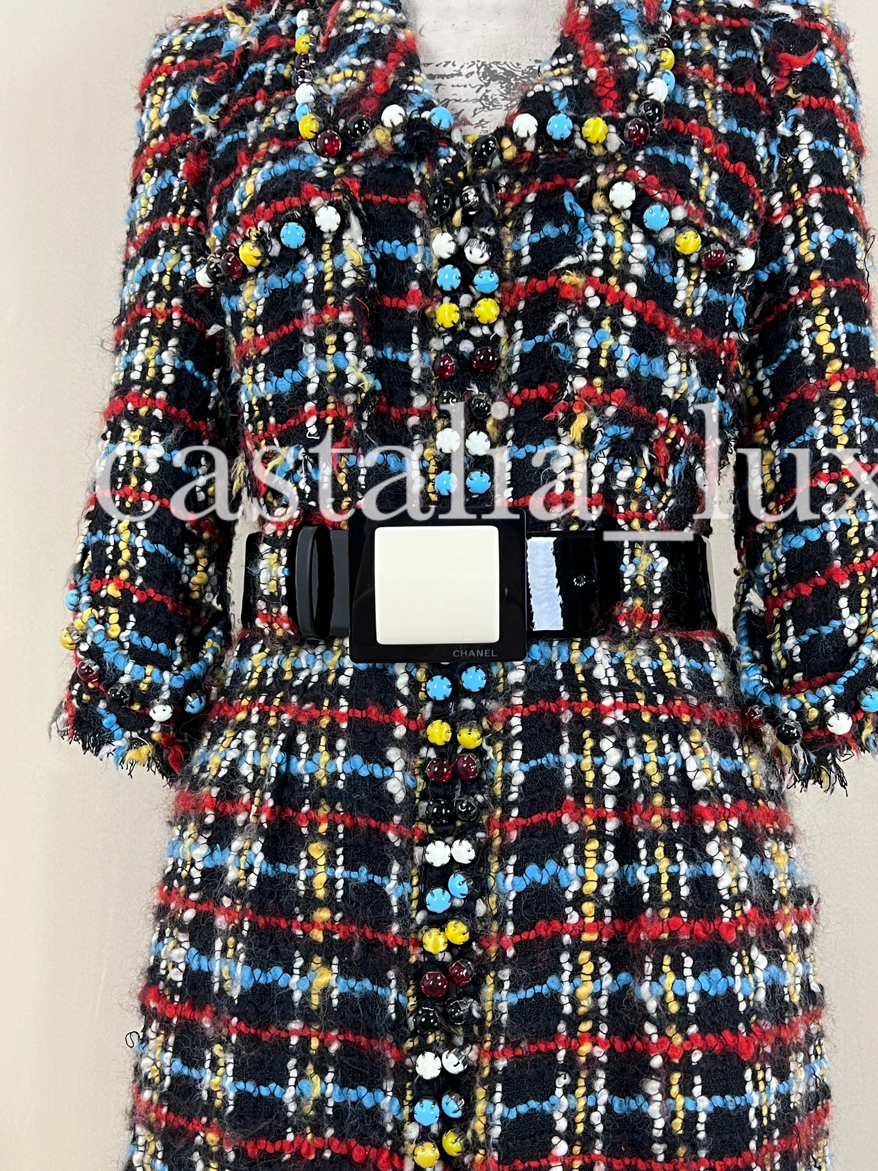 Chanel Rare Jewel Charms Tweed Jacket with Logo Belt 1