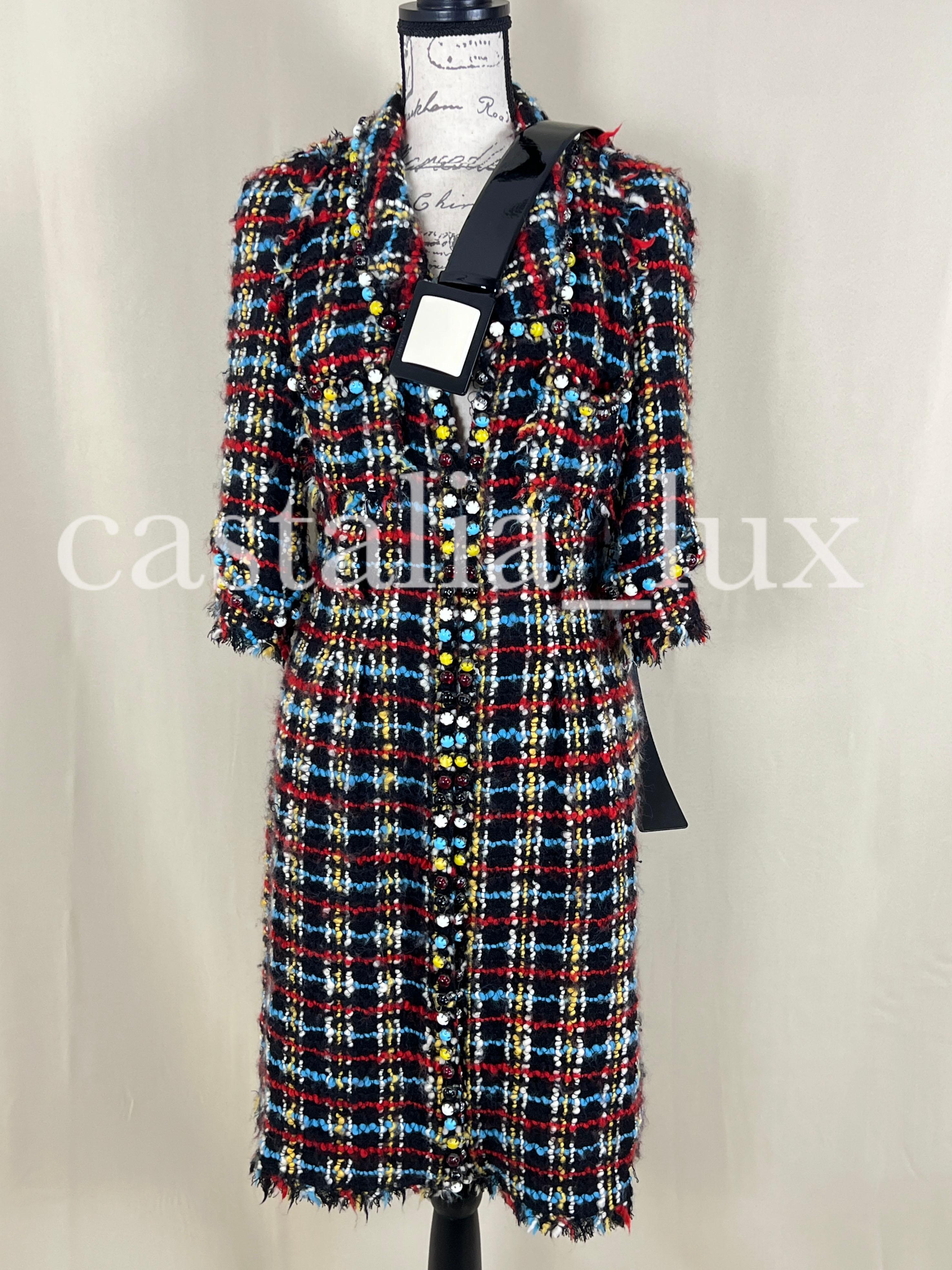 Chanel Rare Jewel Charms Tweed Jacket with Logo Belt 5