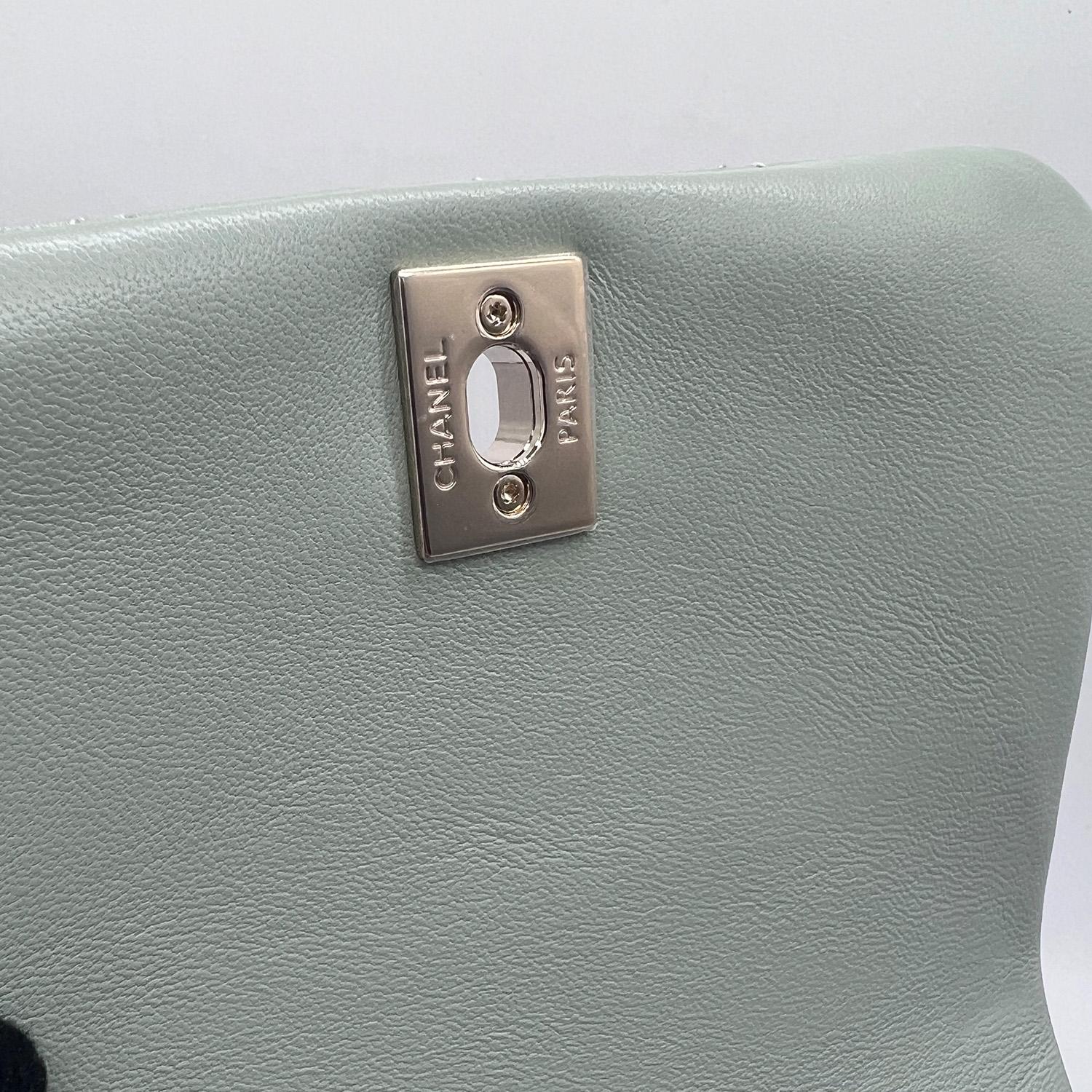 Chanel Rare Lambskin Citizen Chic Mini Flap Bag In Light Green Gold Hardware 2