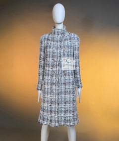 CHANEL Seltener Lesage Tweed Mantel CC Jewell Knöpfe 42 FR