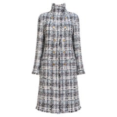 CHANEL Rare Lesage Tweed Coat CC Jewel Buttons 42 FR