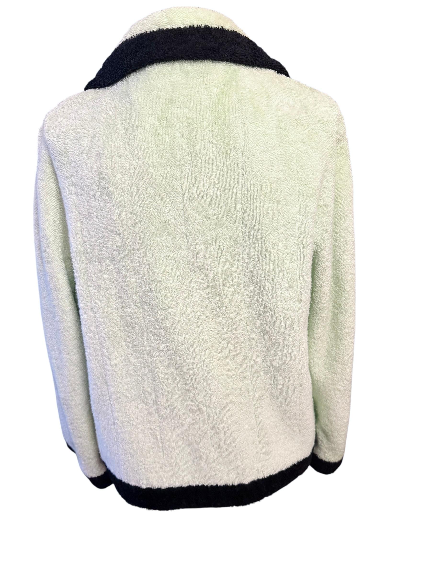 Women's Chanel Rare Light Green Lime Terrycloth Terry Cloth Jacket For Sale