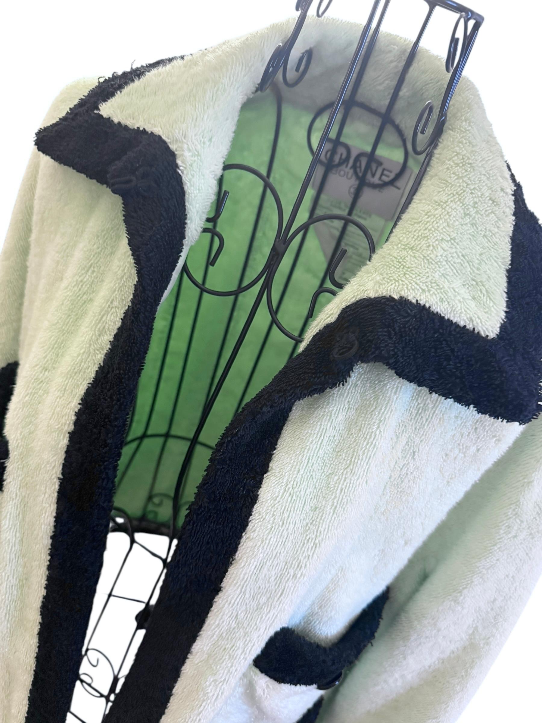 Chanel Rare Light Green Lime Terrycloth Terry Cloth Jacket For Sale 1