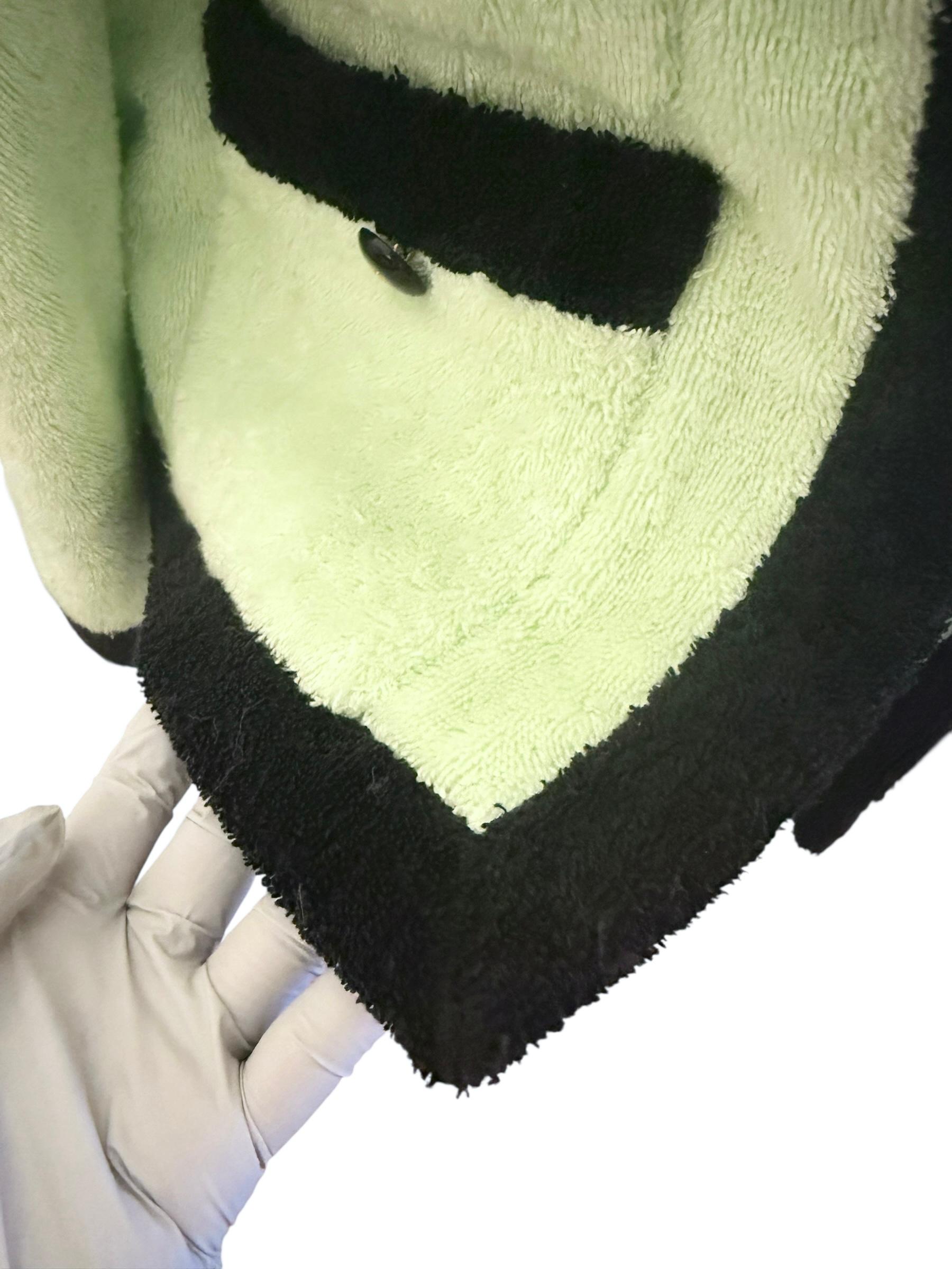 Chanel Rare Light Green Lime Terrycloth Terry Cloth Jacket For Sale 2