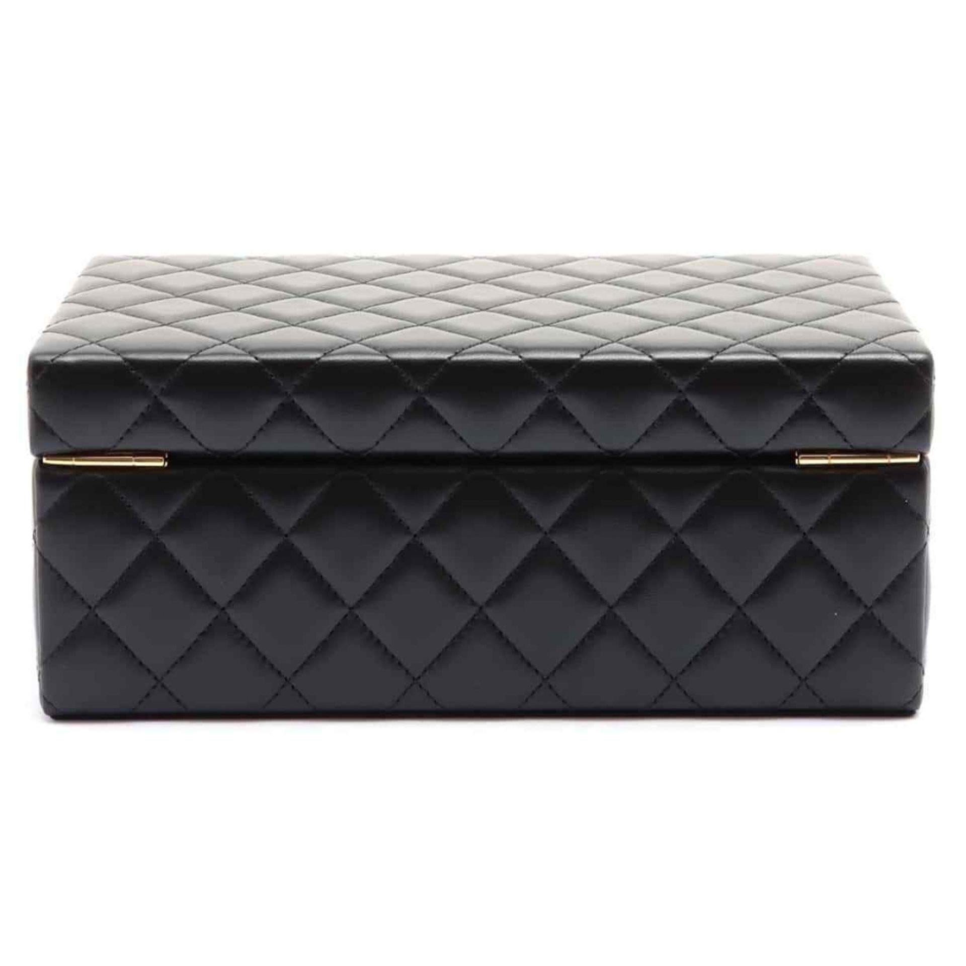 Chanel Rare Limited Edition Black Quilted Lambskin Collector Decor Jewelry Box  Neuf - En vente à Miami, FL