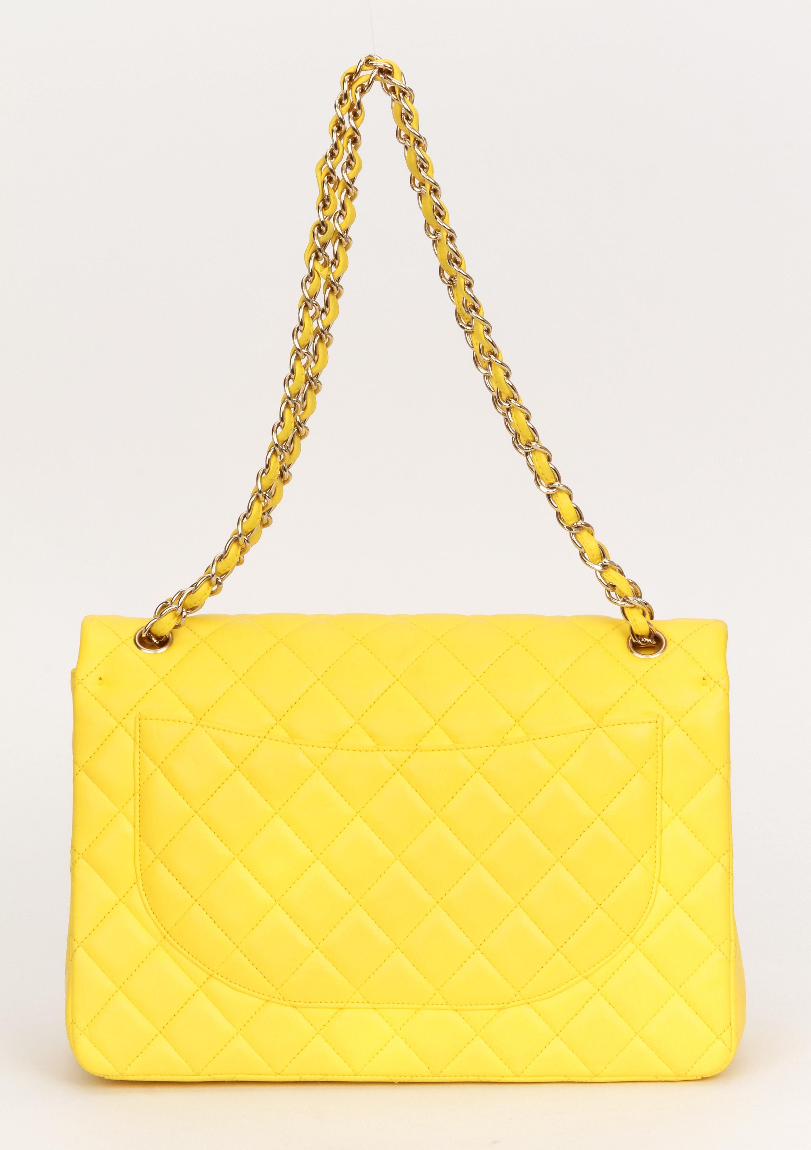 chanel yellow crossbody bag