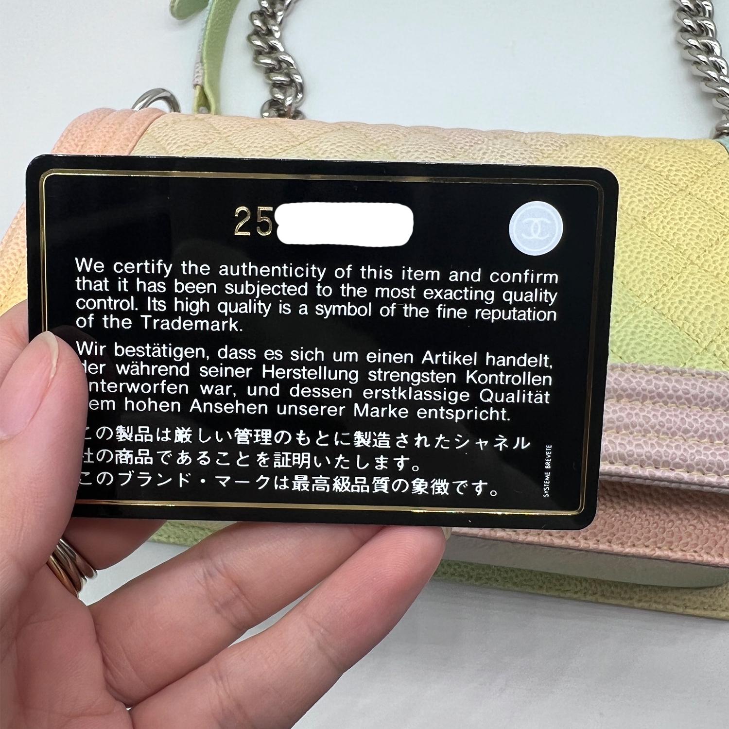 Chanel Rare Medium 25cm Caviar Boy In Rainbow Colours Bag SHW For Sale 7