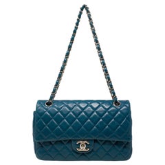 Chanel Rare Medium Blue Double Flap Bag
