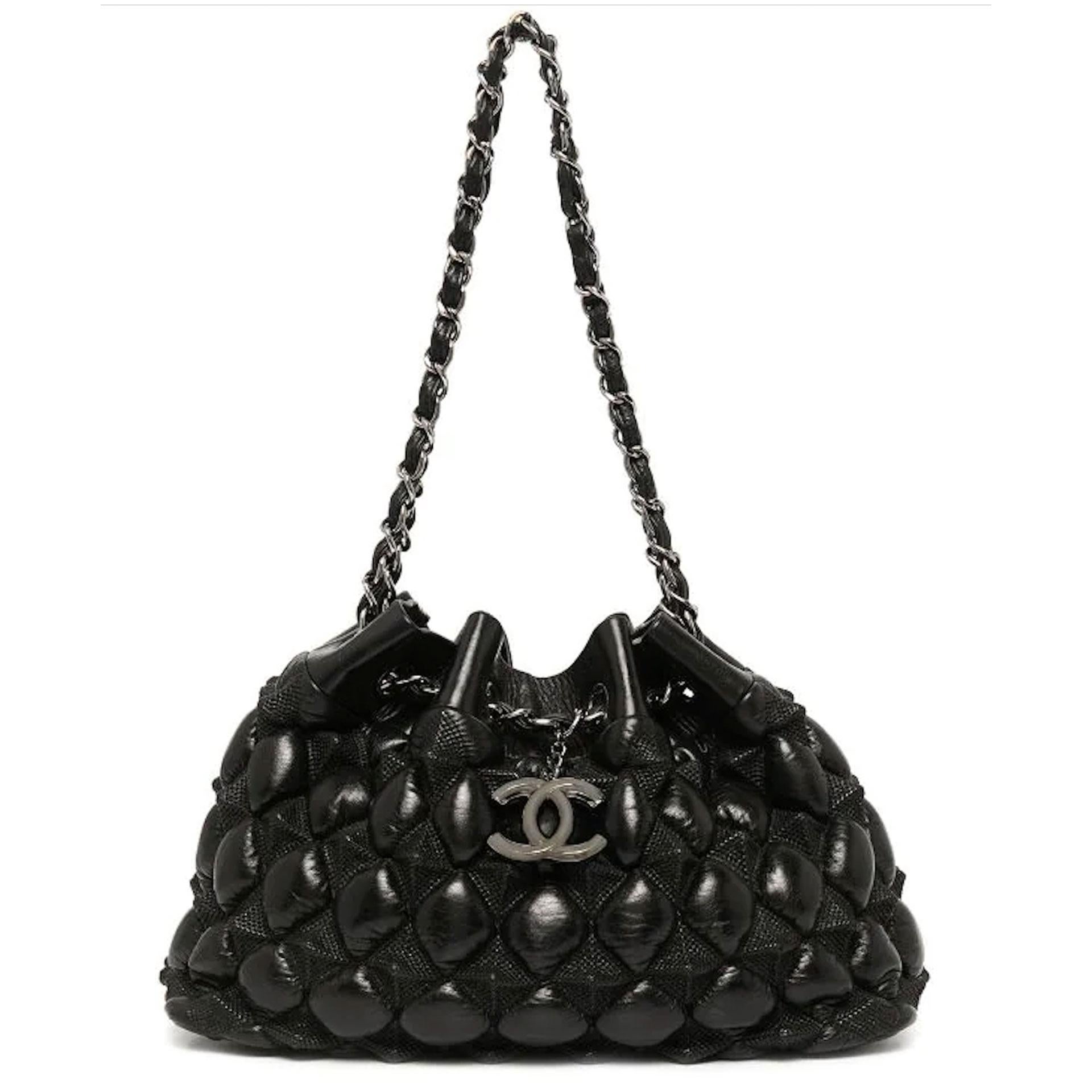Chanel Rare Metiers d'Art Raised Geometric Pyramid Diamond Quilted Shoulder  Bag