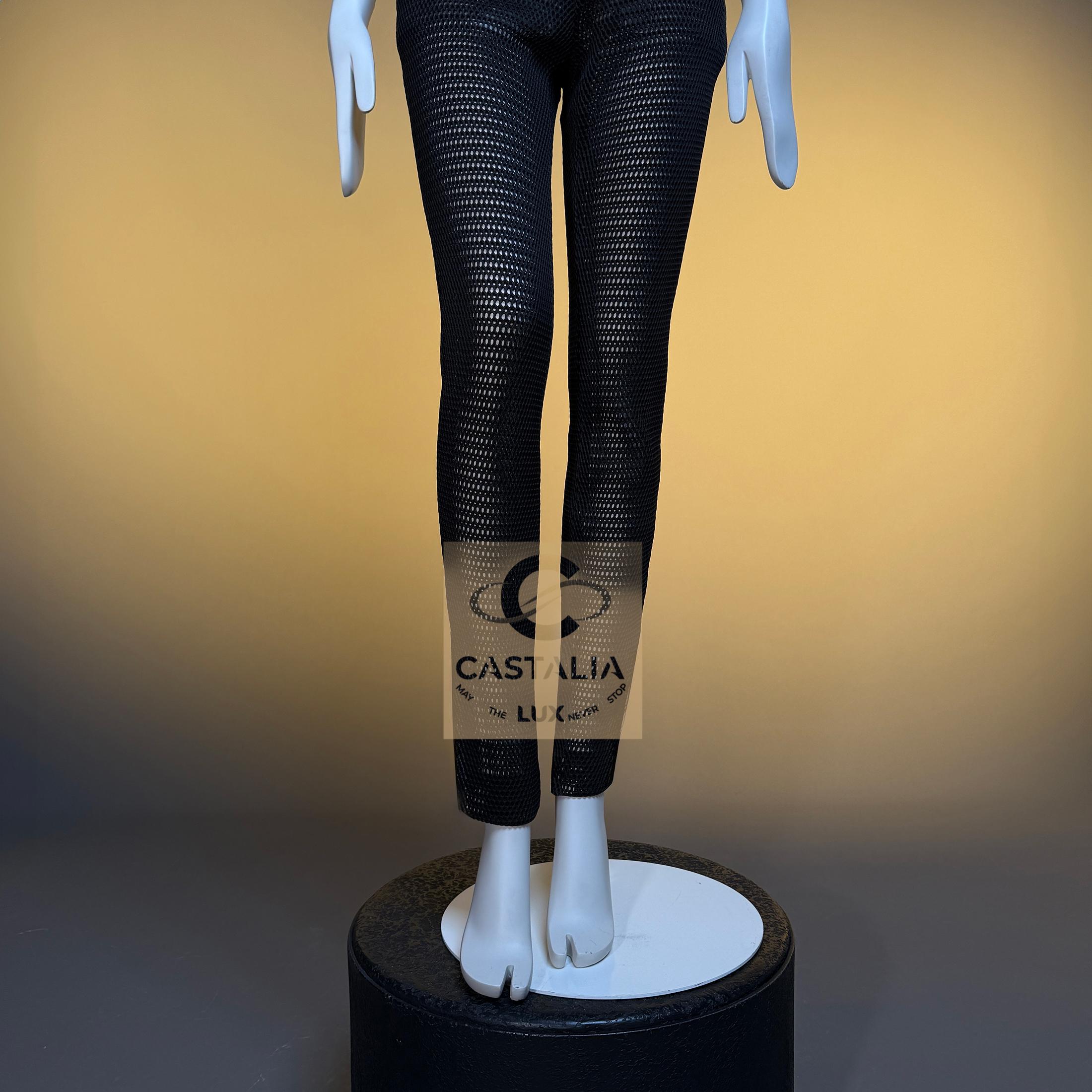 CHANEL Rare Miley Cyrus Style Provocative Black Suit 34 FR For Sale 12