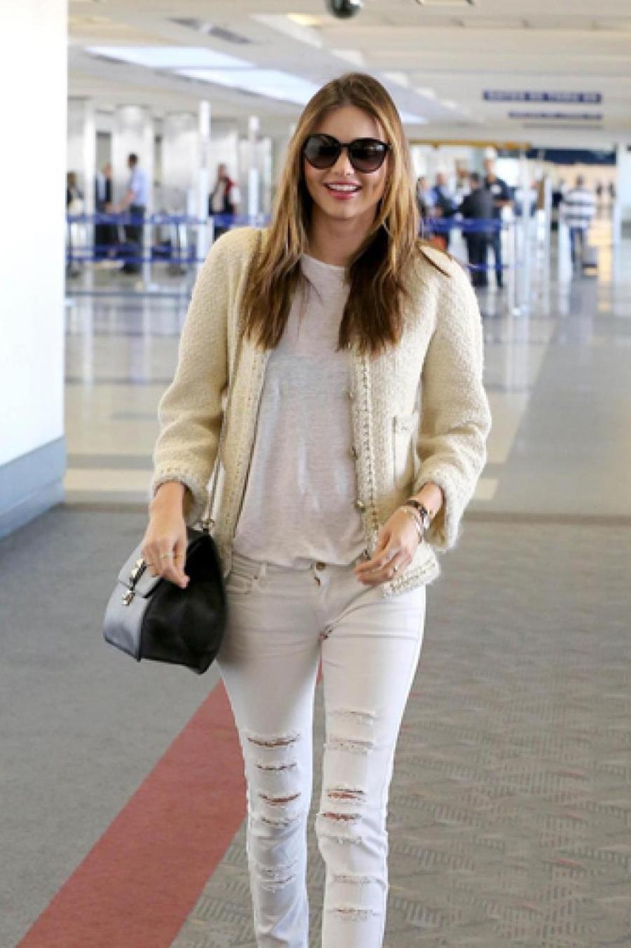Chanel Raro Vestido de Tweed con Cadena Metálica Estilo Miranda Kerr 44 FR Gris en venta