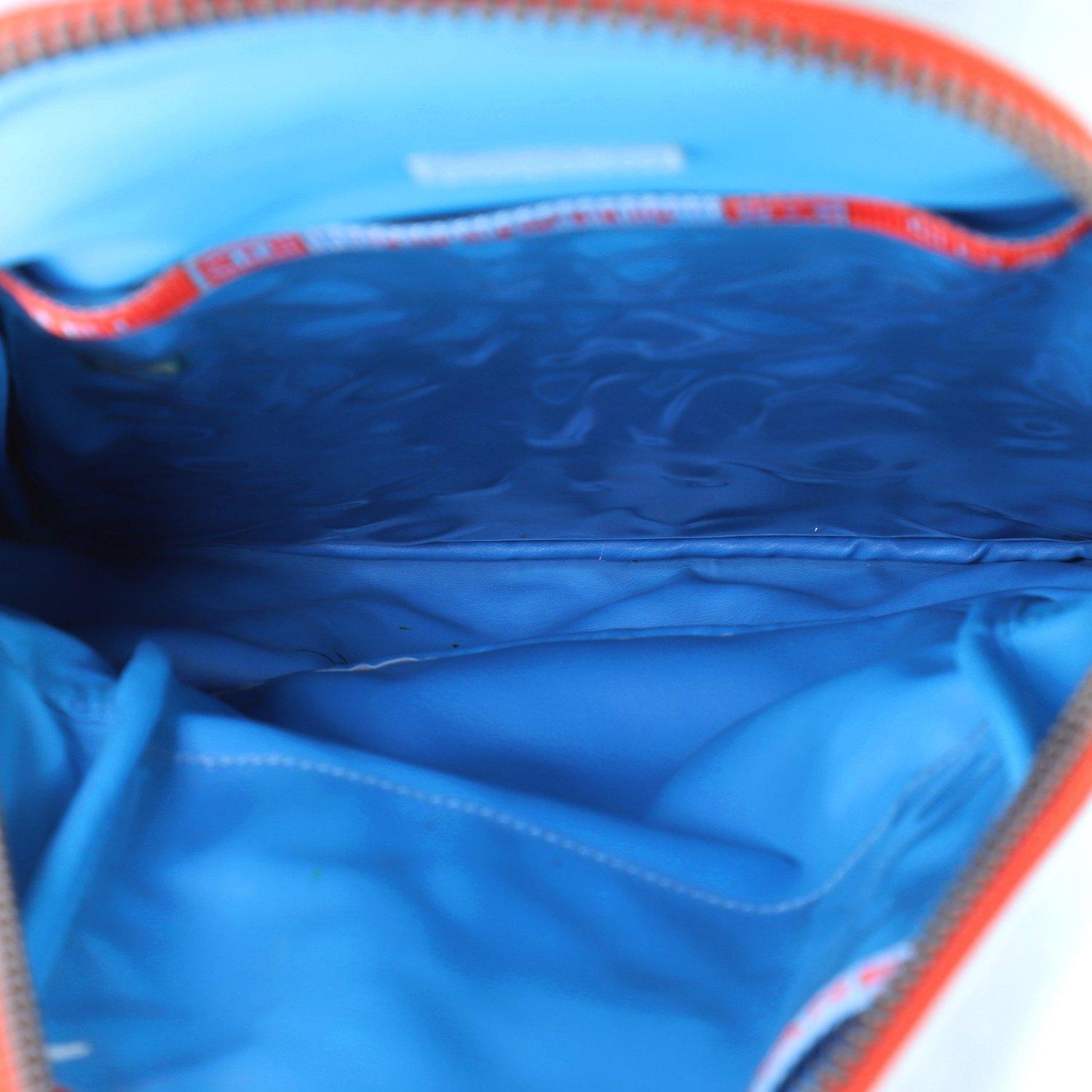 Chanel Rare Nylon Light Blue & Orange Orange Spring 2002 Runway Sport Backpack In Good Condition For Sale In Miami, FL