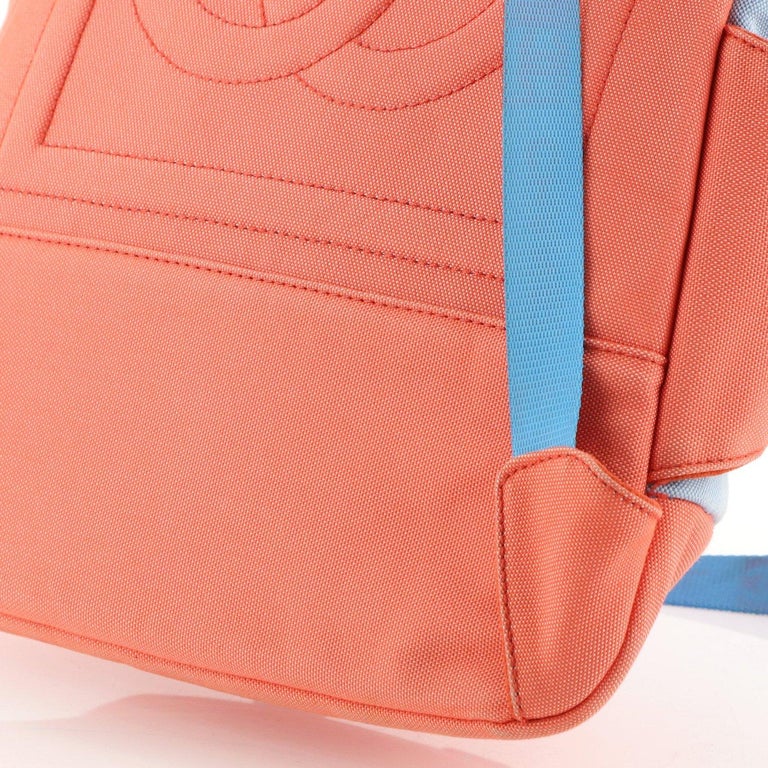 Chanel Rare Nylon Light Blue and Orange Orange Spring 2002  display picture 2