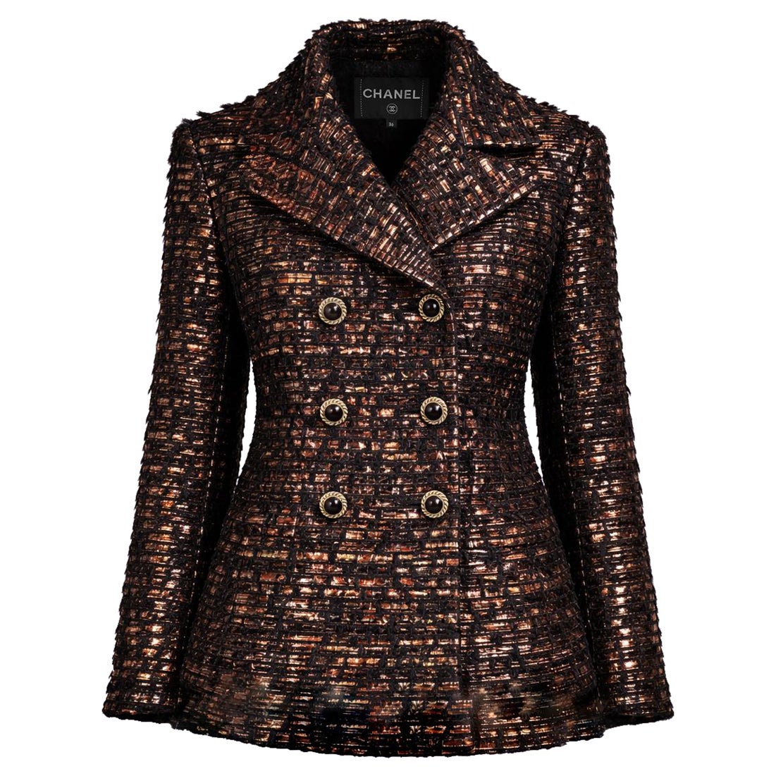 CHANEL Rare Paris / HAMBURG Ribbon Tweed Jacket 36 FR