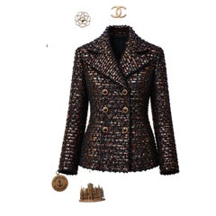 CHANEL Rare Paris / HAMBURG Ribbon Tweed Jacket 36 FR
