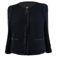 CHANEL Rare Paris / MIAMI CC Hearts Black Tweed Jacket 36 FR CHANEL Rare Paris / MIAMI CC Hearts Black Tweed Jacket 36 FR