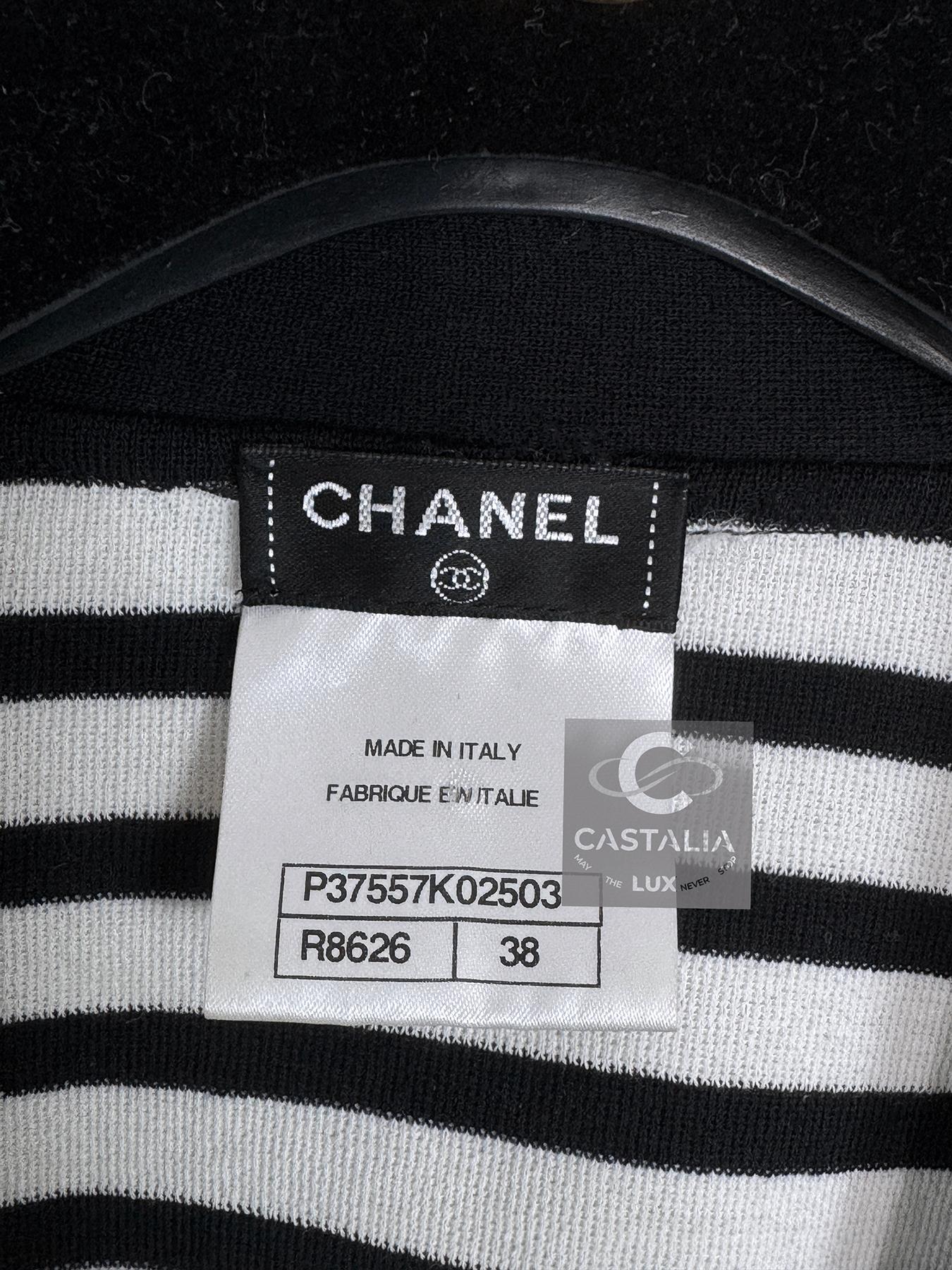 Chanel Seltene Paris / Venedig Maritime Strickjacke 38 FR im Angebot 6