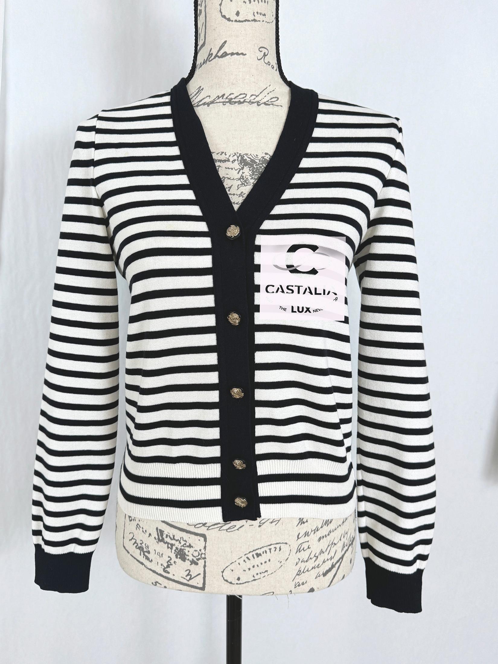 Gray Chanel Rare Paris / Venice Maritime Cardigan For Sale