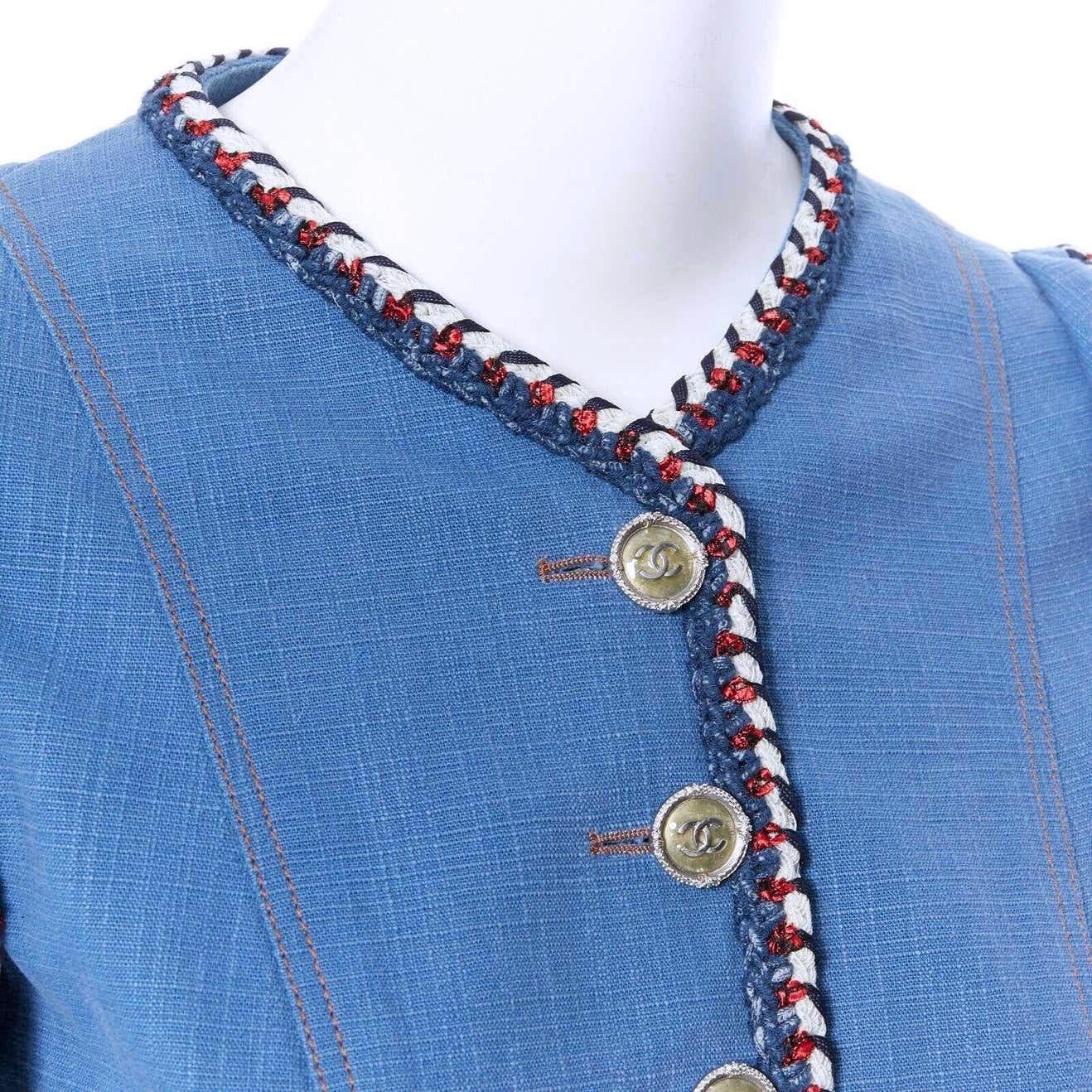 Chanel Rare Paris / Versailles Runway Denim Jacket In Excellent Condition In Dubai, AE