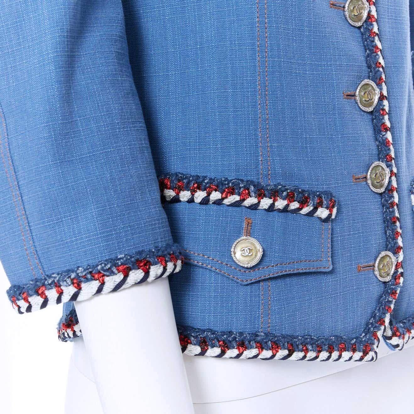 Women's or Men's Chanel Rare Paris / Versailles Runway Denim Jacket