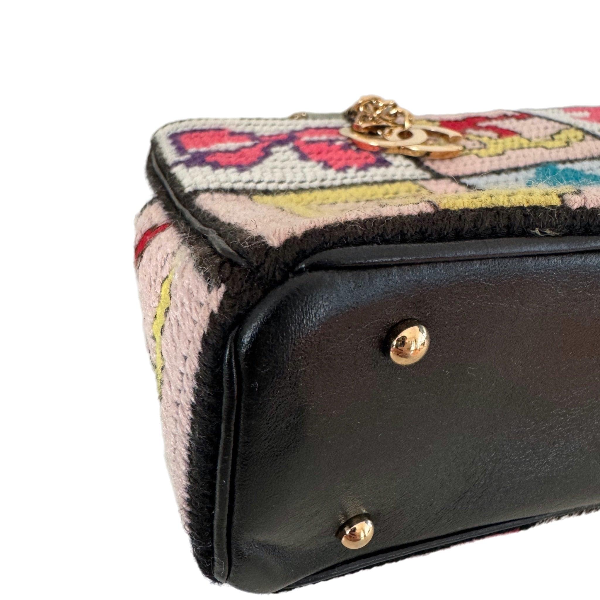 Chanel Rare Precious Symbols Needlepoint Shoulder Bag Small 2