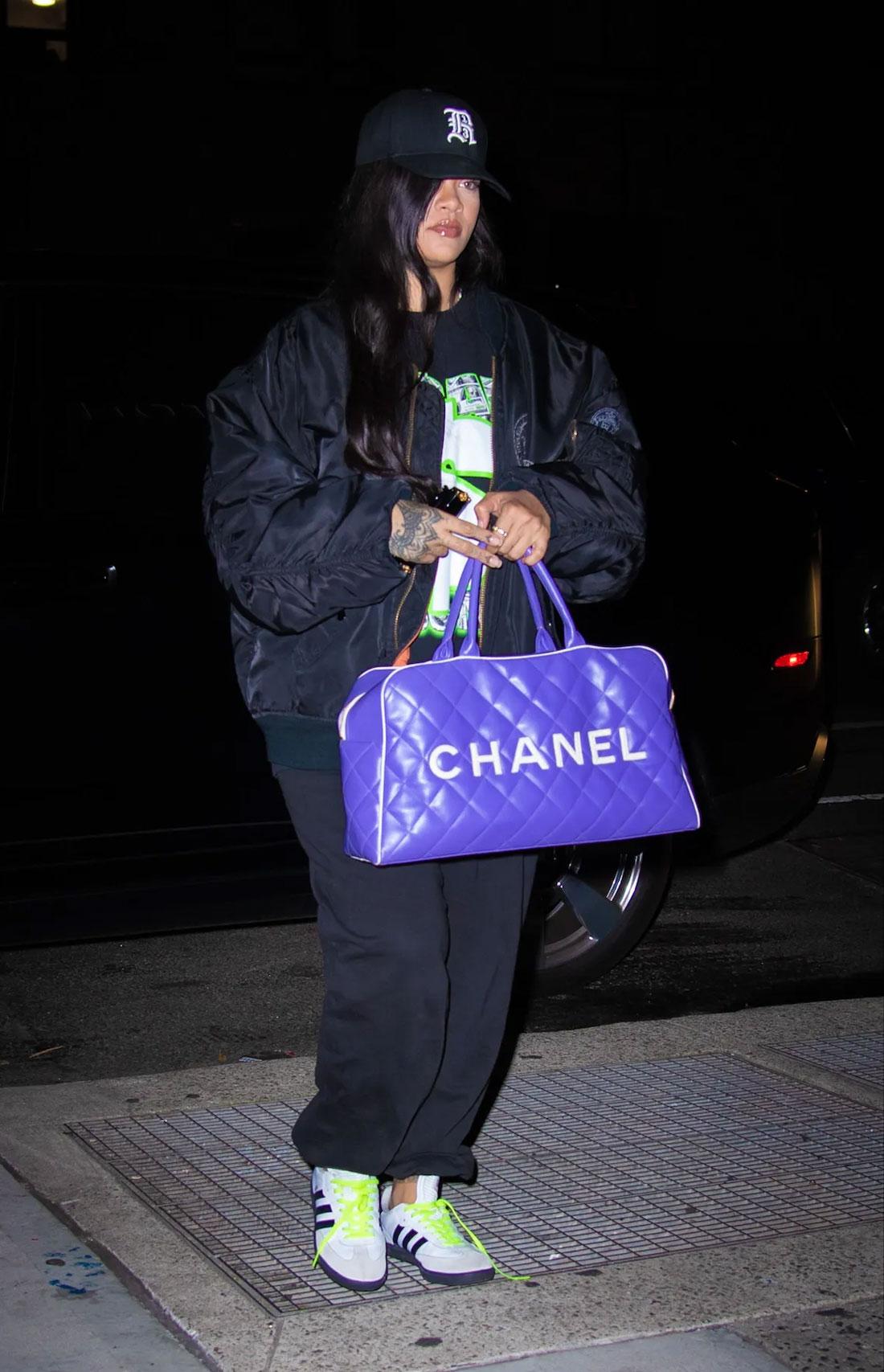 Chanel Rare Purple Vintage 1990 Weekend Duffel Overnight Duffle Tote For Sale 3