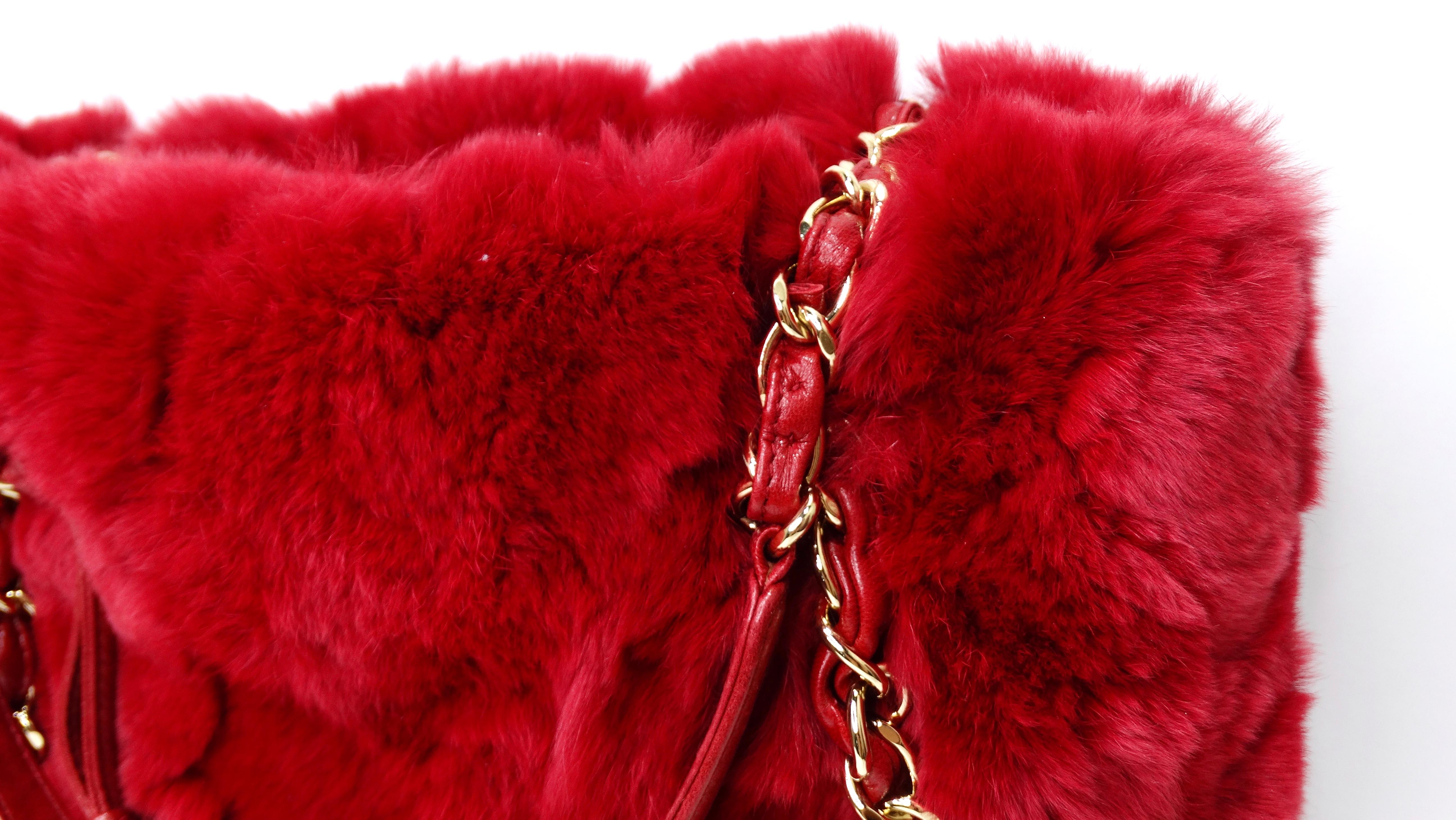 Rex rabbit fur handbag wine red and pink color with fox fur pompom, zipped  rex rabbit fur purse, women's fur handbag, fur clutch bag zipped