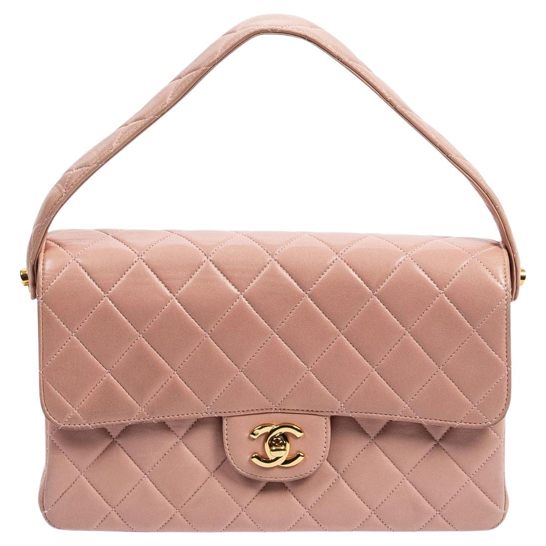 Chanel Rare Rose 1996 Pink Double Faced Flap Bag For Sale