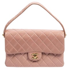 Retro Chanel Rare Rose 1996 Pink Double Faced Flap Bag