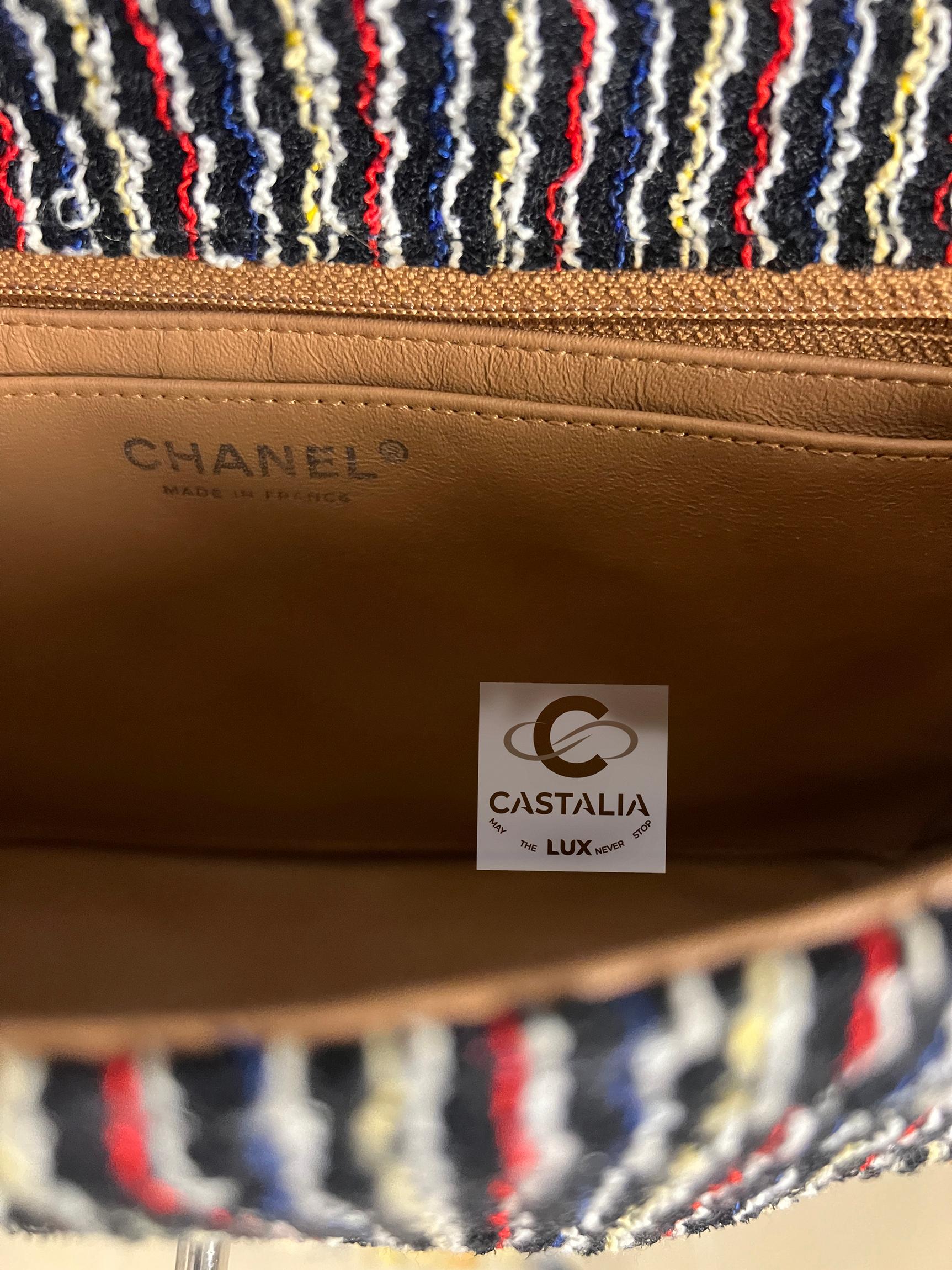 Chanel Rare Saint-Tropez Timeless Flap Tweed Bag 6