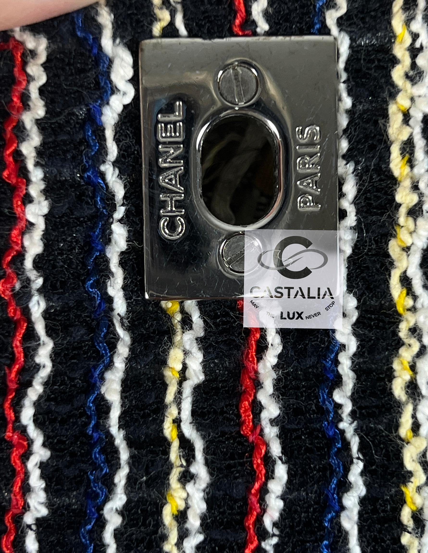 Chanel Rare Saint-Tropez Timeless Flap Tweed Bag 9