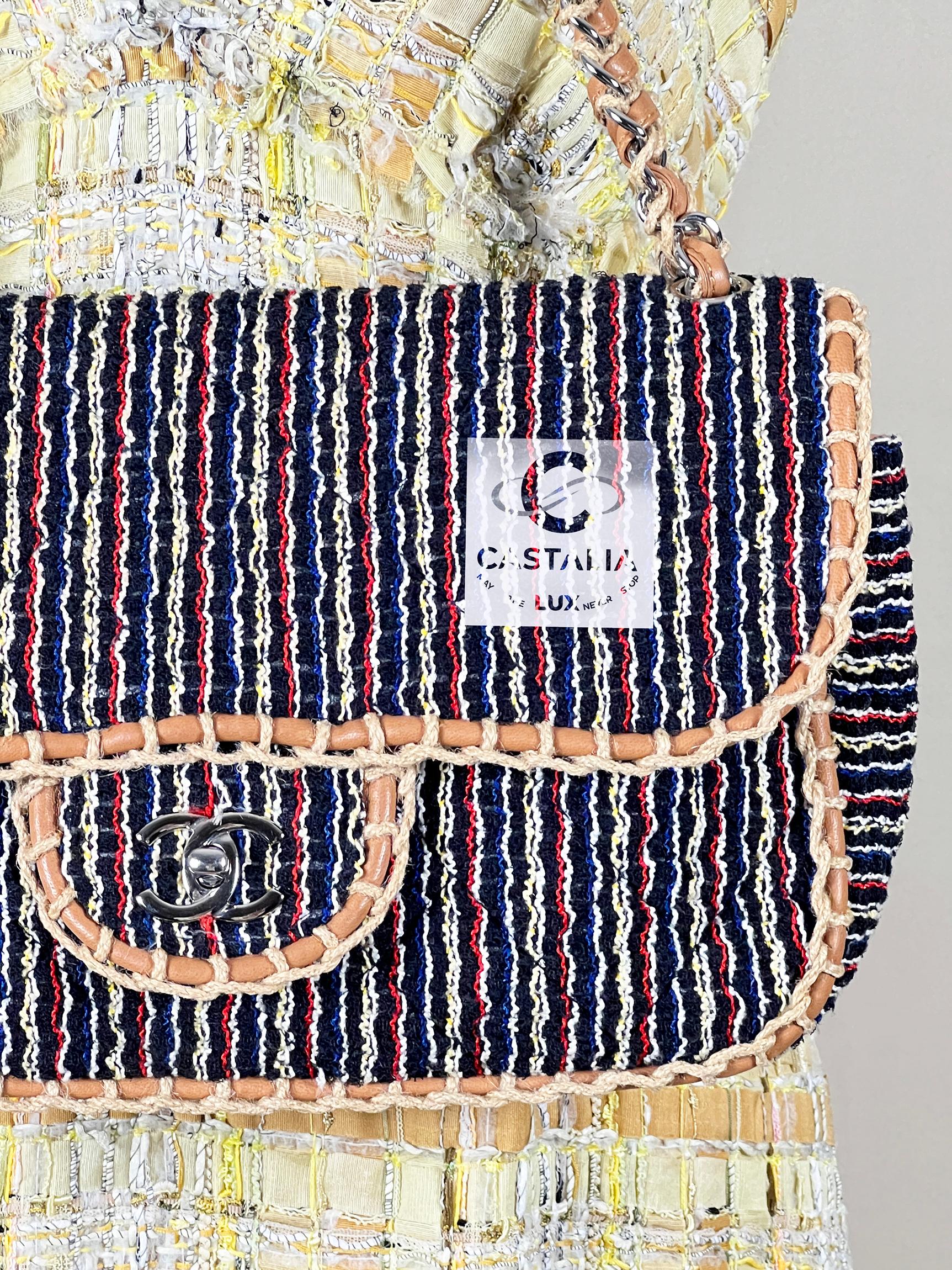 Chanel Rare Saint-Tropez Timeless Flap Tweed Bag 3
