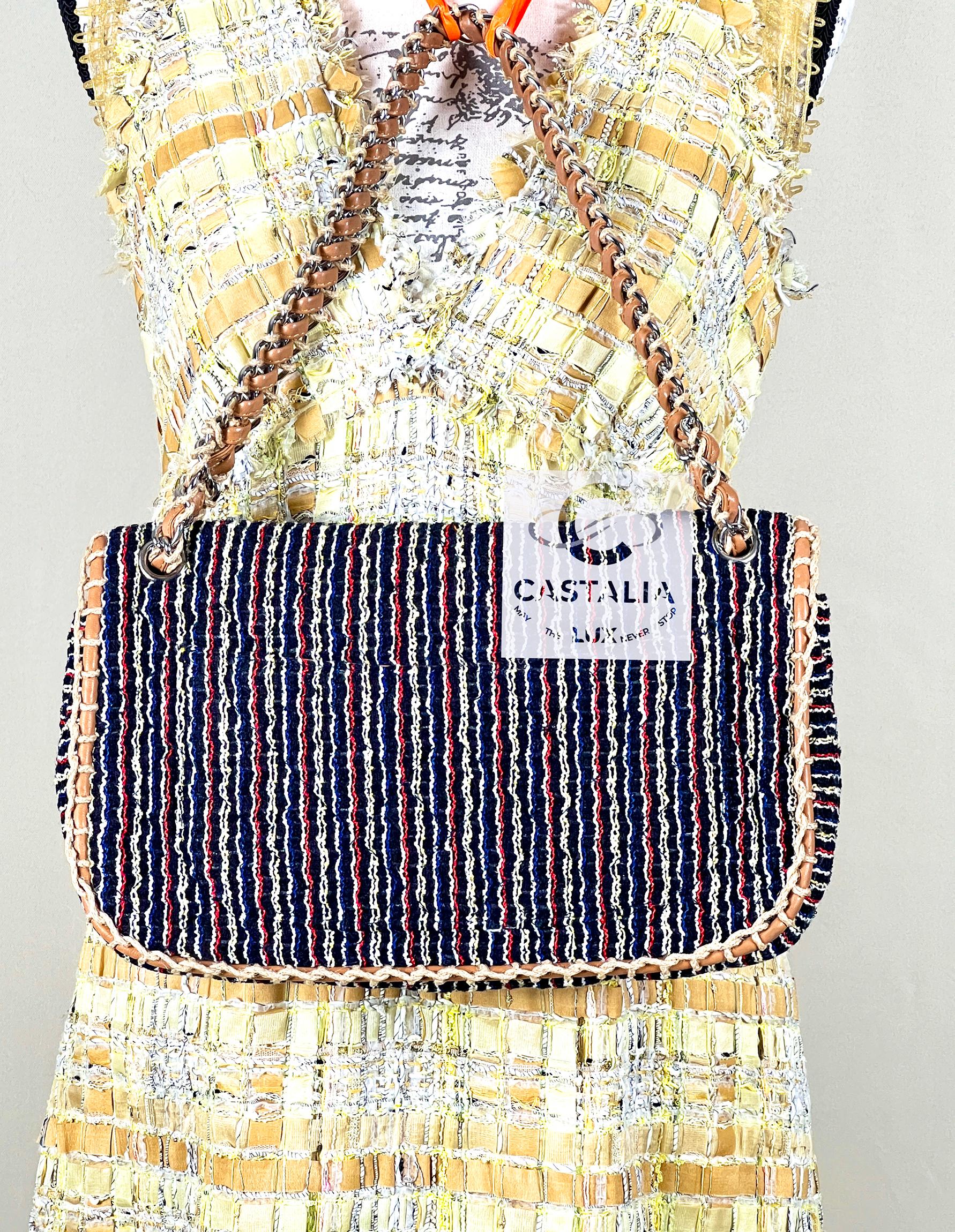 Chanel Rare Saint-Tropez Timeless Flap Tweed Bag 4