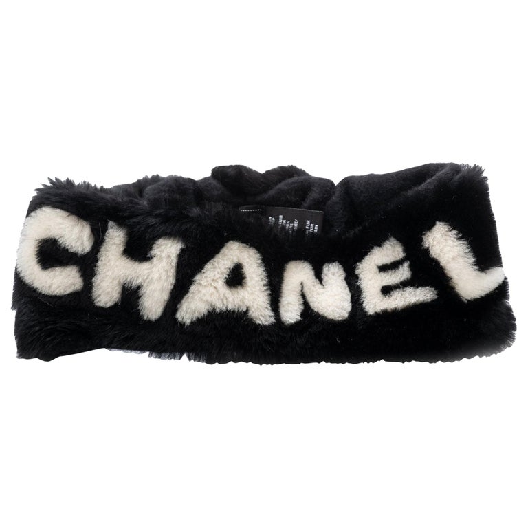 Chanel Vintage Black Satin Bow Hair Accessory With Velvet Camelias