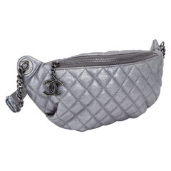 Chanel Rare Silver Caviar Fanny Pack