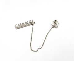 Chanel Rare Silver CC CHANEL Chain Pin Brooch