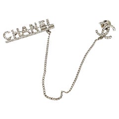 Chanel Seltene Silber CC CHANEL Kette Pin Brosche