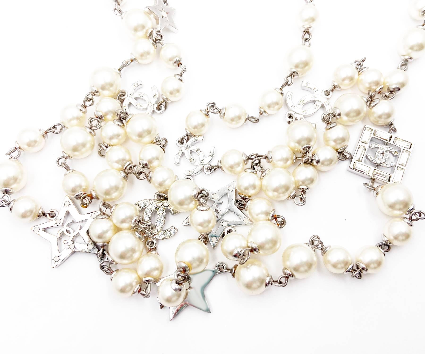 chanel star pearl necklace